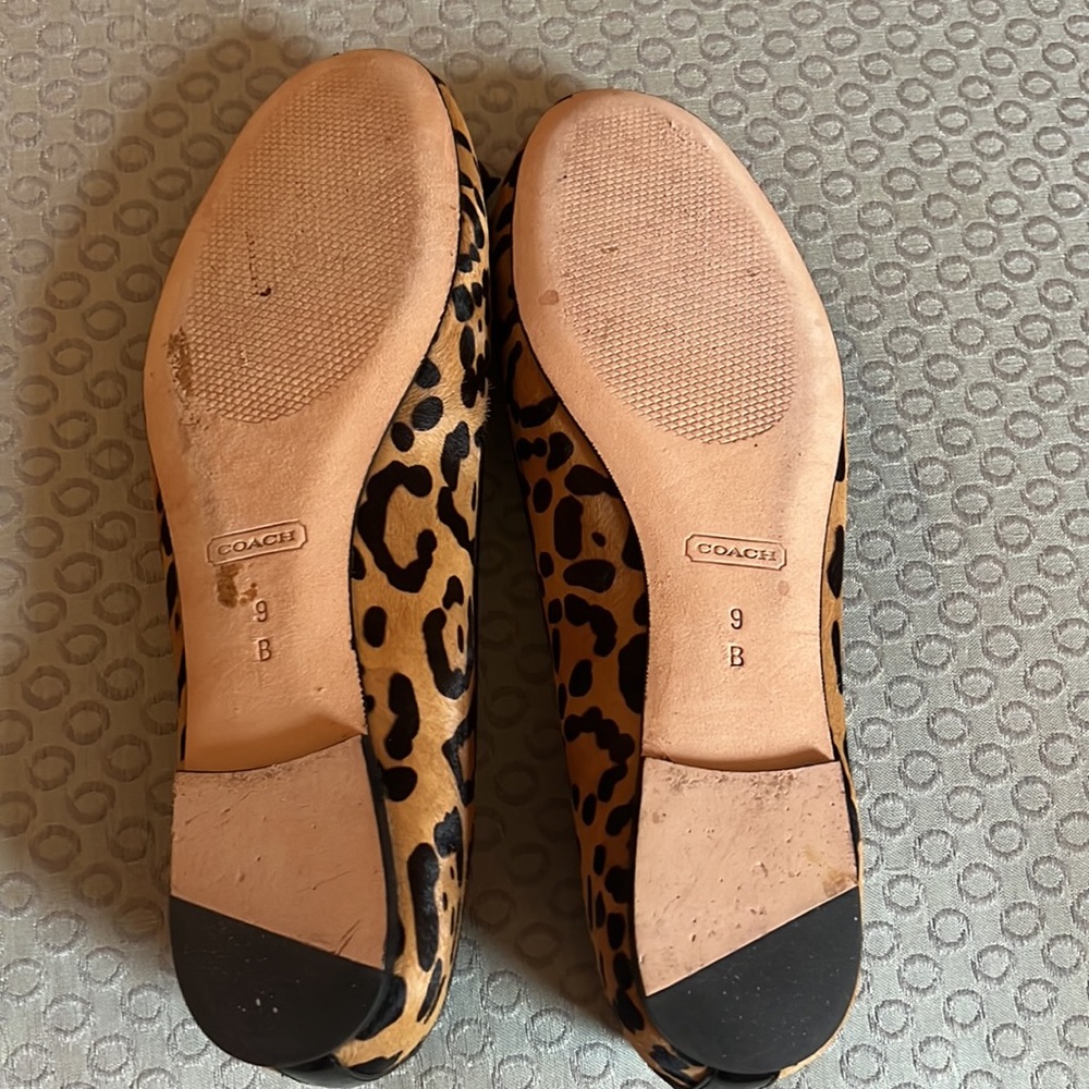 COACH Adorable Ocelot Print Haircalf Ballet Flats - Picture 10 of 12